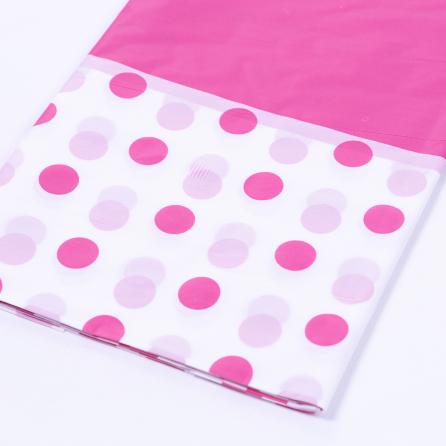 Liquid Proof Disposable Tablecloth, Pink Polka Dot, 120x185 cm / 5 pcs - 1