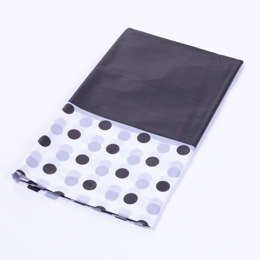 Liquid Proof Disposable Tablecloth, Black Polka Dot, 120x185 cm / 5 pcs - 1