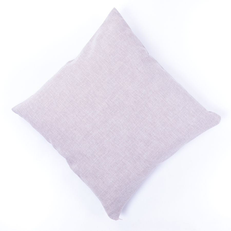 Linen Fabric, Zipped Cushion Cover 45x45 cm / Beige - 1