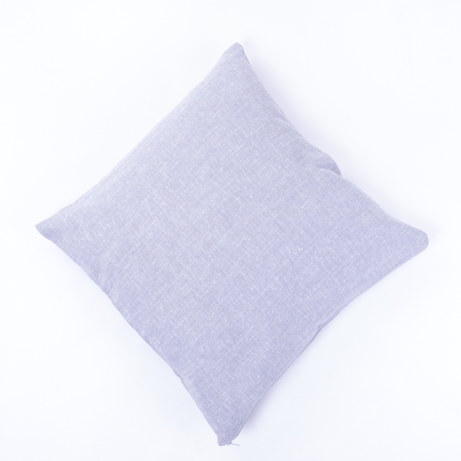 Linen Fabric, Zipped Cushion Cover 45x45 cm / Grey - 1