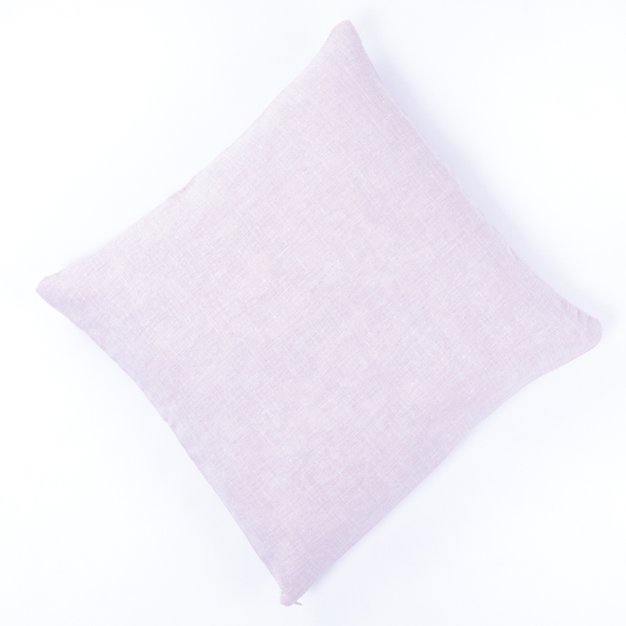 Linen Fabric, Zipped Cushion Cover 45x45 cm / Powder - 1