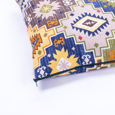 Ethnic Pattern Zipped Cushion Cover 45x45 cm - Bimotif (1)