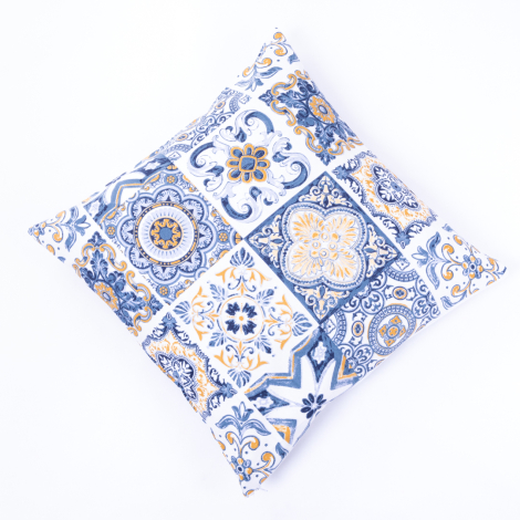 Tile Pattern Zipped 2 pcs Cushion Cover Set, 45x45 cm / 2 pcs - Bimotif