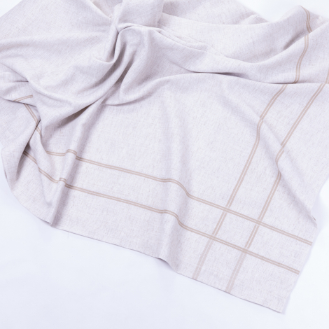 Embroiderable linen tablecloth, beige / 260x165 - Bimotif