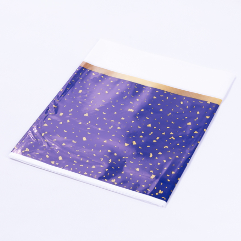 Liquid Proof Disposable Tablecloth, Navy Blue Confetti, 120x185 cm / 1 piece - Bimotif