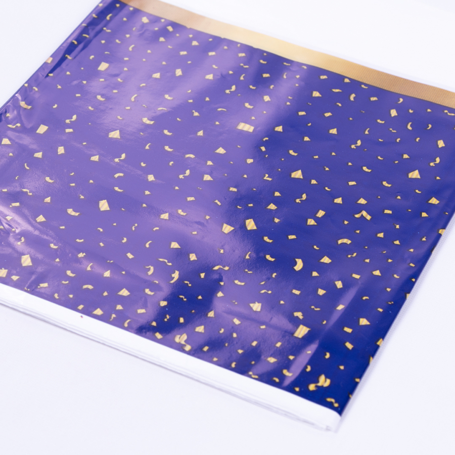 Liquid Proof Disposable Tablecloth, Navy Blue Confetti, 120x185 cm / 1 piece - 2