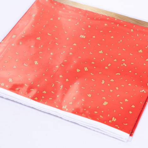 Liquid Proof Disposable Tablecloth, Red Confetti, 120x185 cm / 5 pcs - Bimotif