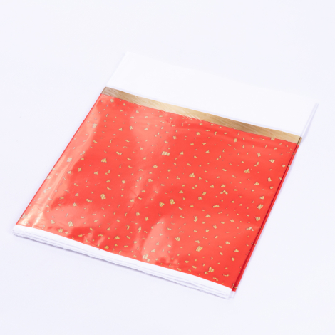 Liquid Proof Disposable Tablecloth, Red Confetti, 120x185 cm / 5 pcs - Bimotif (1)