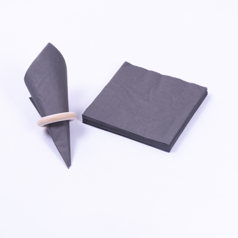 3-ply paper napkin 16 pcs, 33x33 cm / Black - Bimotif