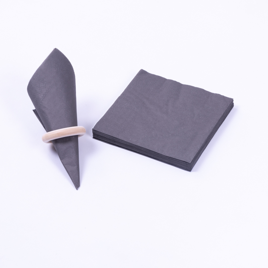 3-ply paper napkin 16 pcs, 33x33 cm / Black - 1