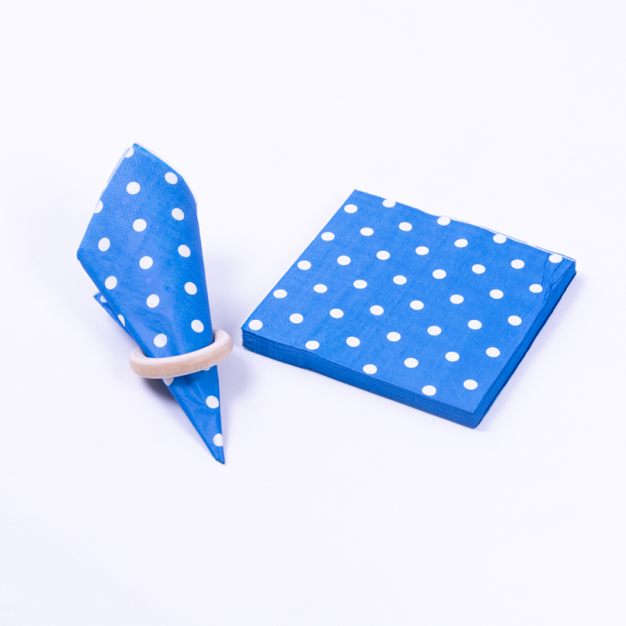 3-ply paper napkin 20 pcs, 33x33 cm / Blue Polka Dot - 1