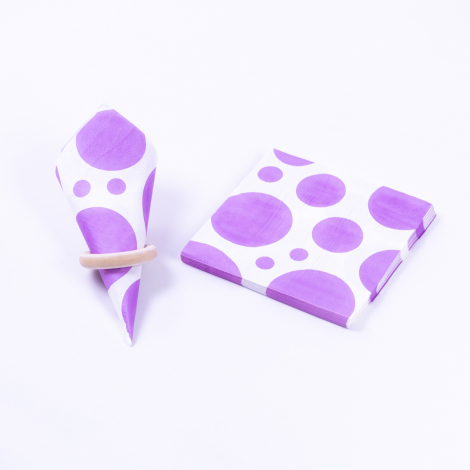 3-ply paper napkin 20 pcs, 33x33 cm / Purple Speckled - Bimotif