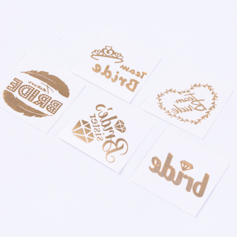 Temporary tattoo, Bride to Be, crown pattern / 1 piece - Bimotif (1)