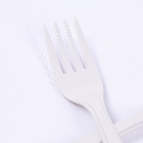 Plastic Disposable 24 Forks, White / 1 piece - Bimotif (1)