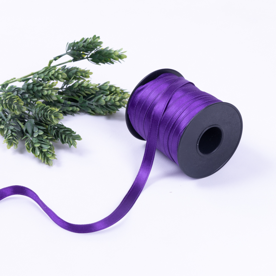 Purple satin ribbon, 10 mm / 5 metres - 1