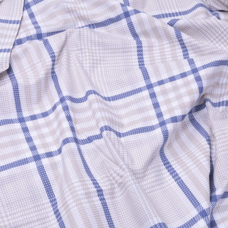 Cotton fabric 3 piece duvet cover set, 160x220 cm (1 pillowcase, 1 duvet cover, 1 sheet) / Blue - 3