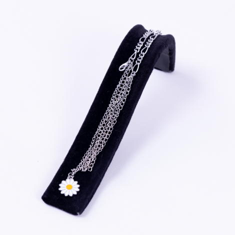 Chain anklet with daisy accessories - Bimotif