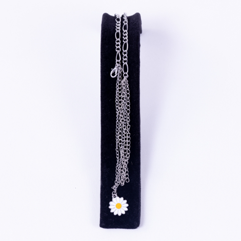 Chain anklet with daisy accessories - Bimotif (1)