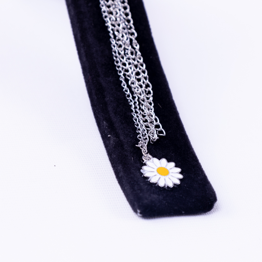 Chain anklet with daisy accessories - 3