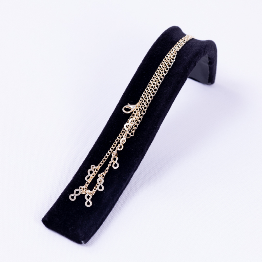Chain anklet with infinity symbol accessory - 1