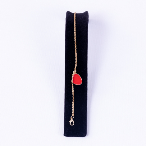 Chain anklet with red object accessories - 2