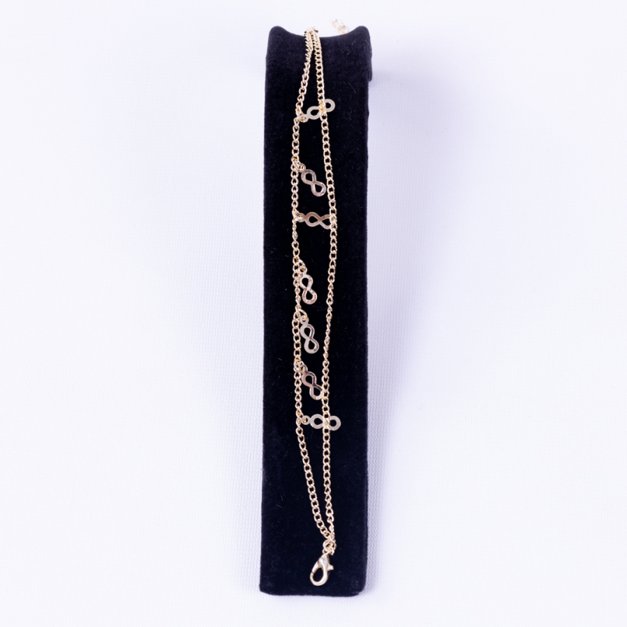Chain anklet with infinity symbol accessory - 2