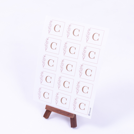 Wedding Alphabet Letter Set, Letter C, 3.5 cm / 30 pcs - Bimotif