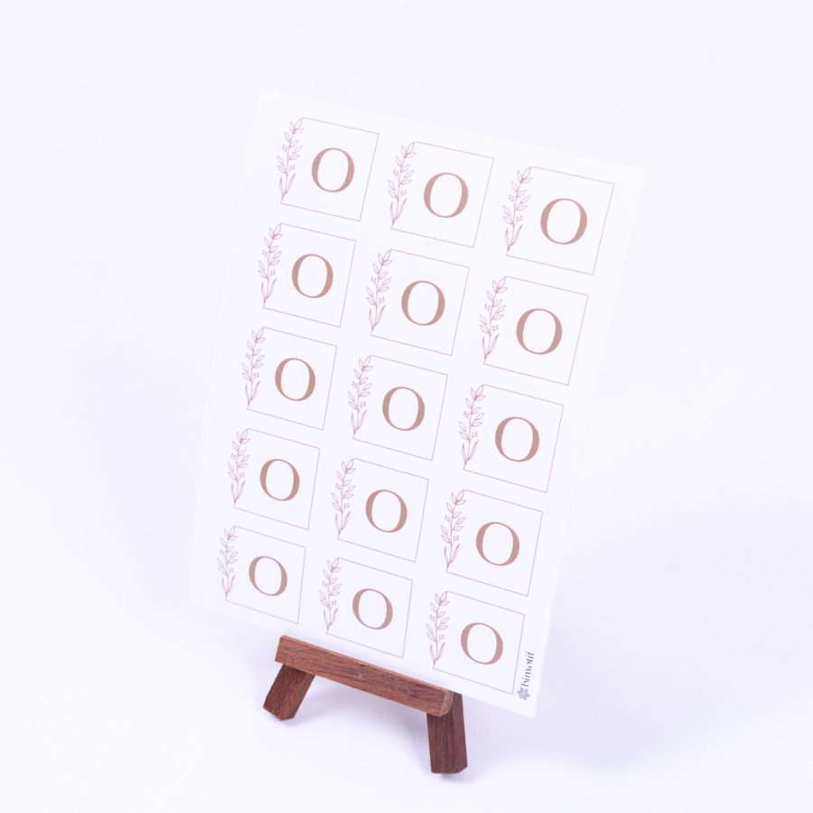 Wedding Alphabet Letter Set, Letter O, 3.5 cm / 30 pcs - 1