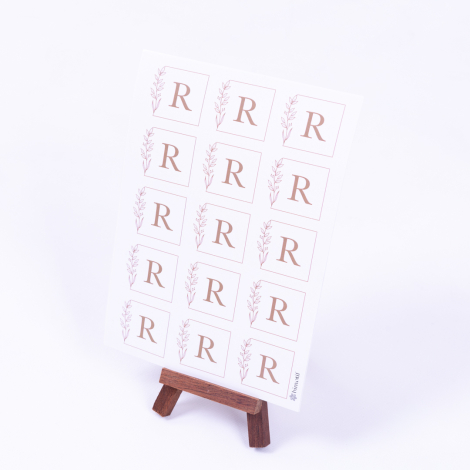Wedding Alphabet Letter Set, Letter R, 3.5 cm / 30 pcs - Bimotif