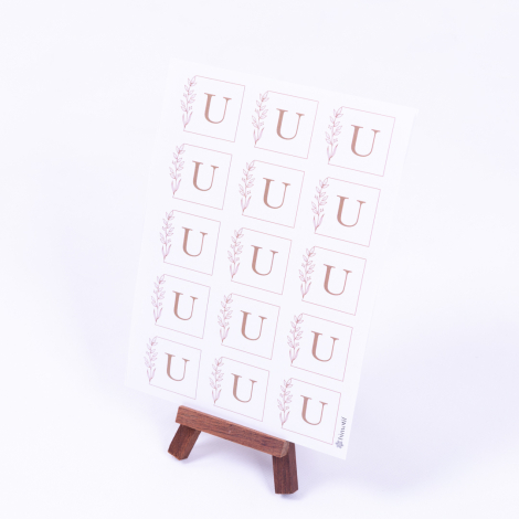 Wedding Alphabet Letter Set, Letter U, 3.5 cm / 30 pcs - Bimotif