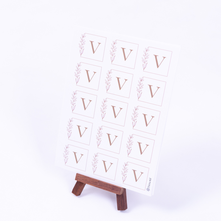 Wedding Alphabet Letter Set, Letter V, 3.5 cm / 30 pcs - 1