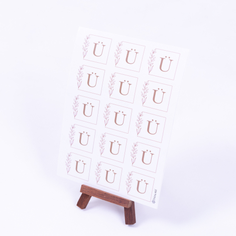 Wedding Alphabet Letter Set, Letter Ü, 3.5 cm / 150 pcs - Bimotif