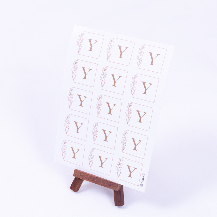 Wedding Alphabet Letter Set, Letter Y, 3.5 cm / 150 pcs - 1