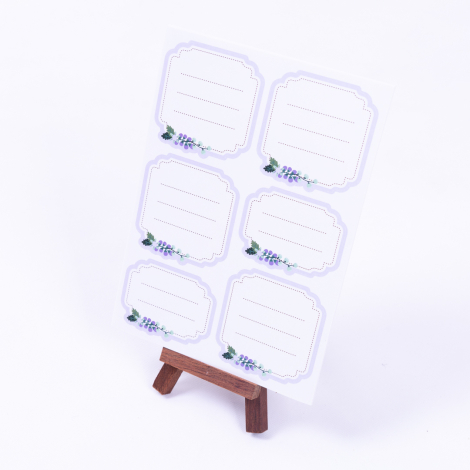 Lilac note sticker set, A5 / 2 sheets - Bimotif