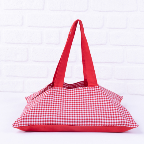 Red gingham baking dish cover in water and stain resistant Duck fabric / 27x40 cm - Bimotif