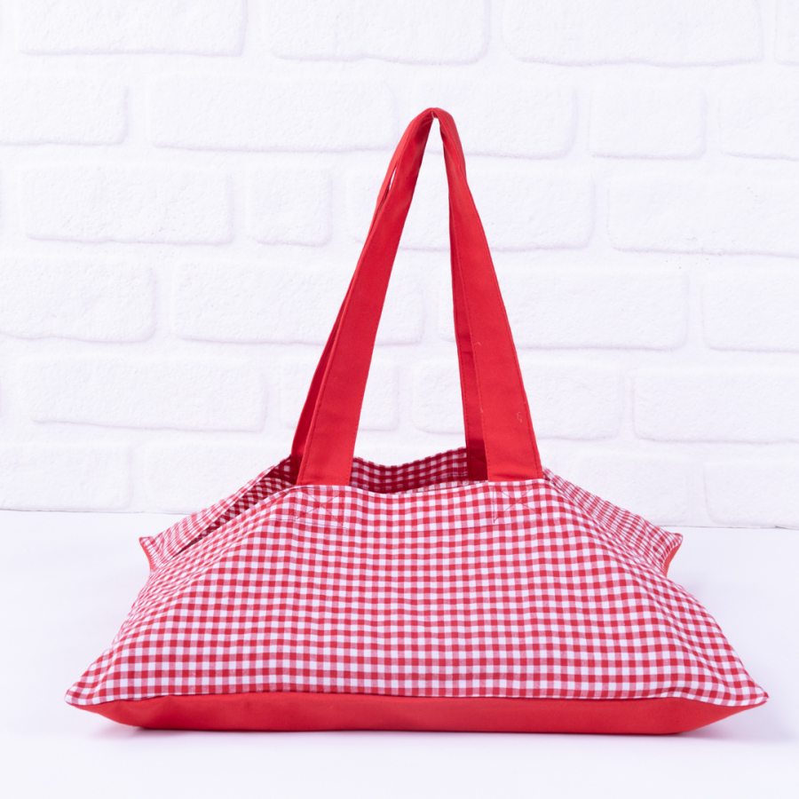 Red gingham baking dish cover in water and stain resistant Duck fabric / 27x40 cm - 1