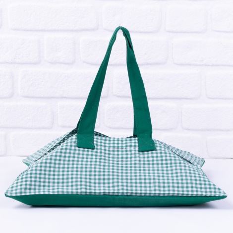 Green gingham baking dish cover in water and stain resistant Duck fabric / 26x37 cm - Bimotif