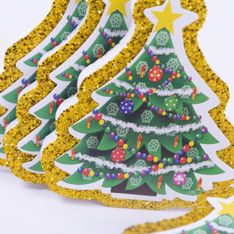 Styrofoam Christmas tree ornament, pine tree / 3 pcs - 2