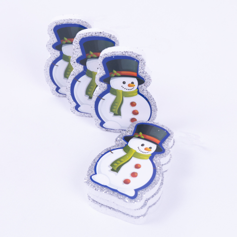 Styrofoam Christmas tree ornament, snowman / 12 pcs - Bimotif