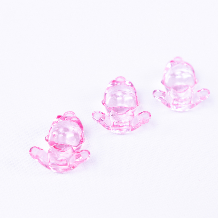Transparent baby girl gift trinket, 3cm / 10 pcs - 1