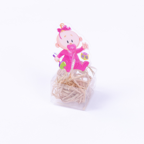 Transparent boxed gift baby girl figure / 10 pcs - Bimotif