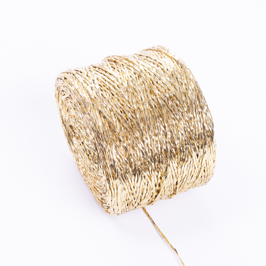 Gold rope with jacquard, 1 mm / 25 metres - 1