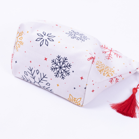Snowflake patterned make-up bag in water and stain resistant Duck fabric - 3
