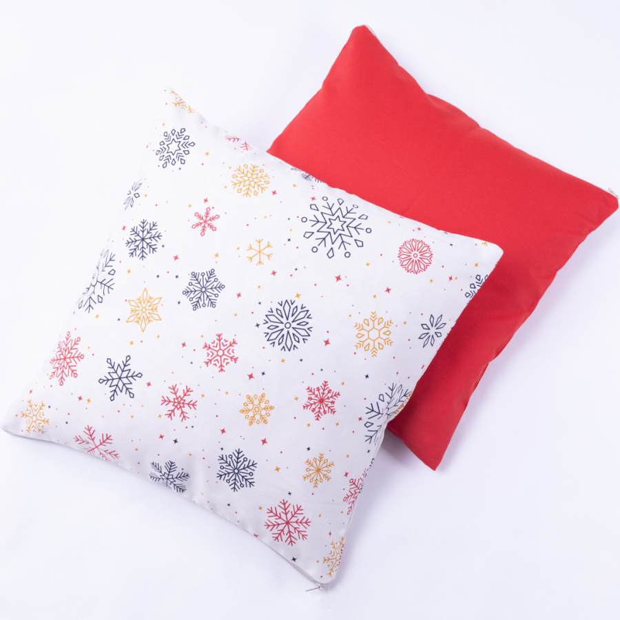 Duck fabric zipped cushion cover set 45x45 cm / 2 pcs - 1