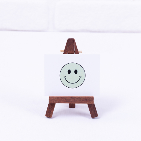 Smile, mini note and greeting card, mint 6,5 x 8,5 cm / 3 pcs - Bimotif