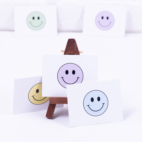 Smile, 5 pcs mini note and greeting card set 6,5 x 8,5 cm / 1 piece - Bimotif