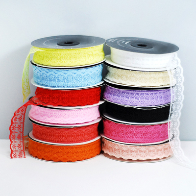 Lace ribbon / 2 metres, 2 cm / Orange - 3