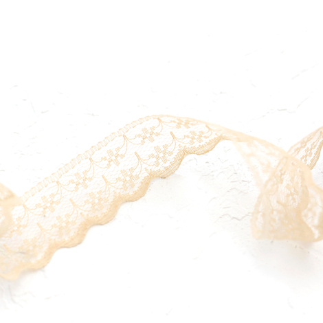 Lace ribbon / 2 metres, 2 cm / milky coffee - Bimotif