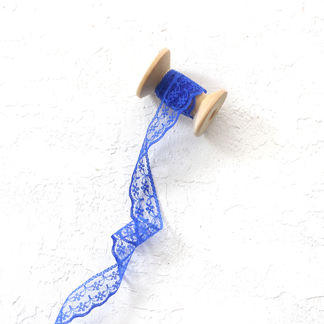 Lace ribbon / 2 metres, 2 cm / Night Blue - Bimotif