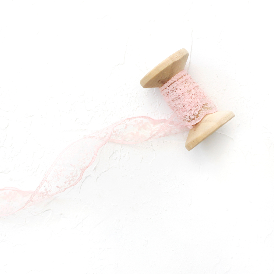 Lace ribbon / 2 metres, 2 cm / Light Pink - 2